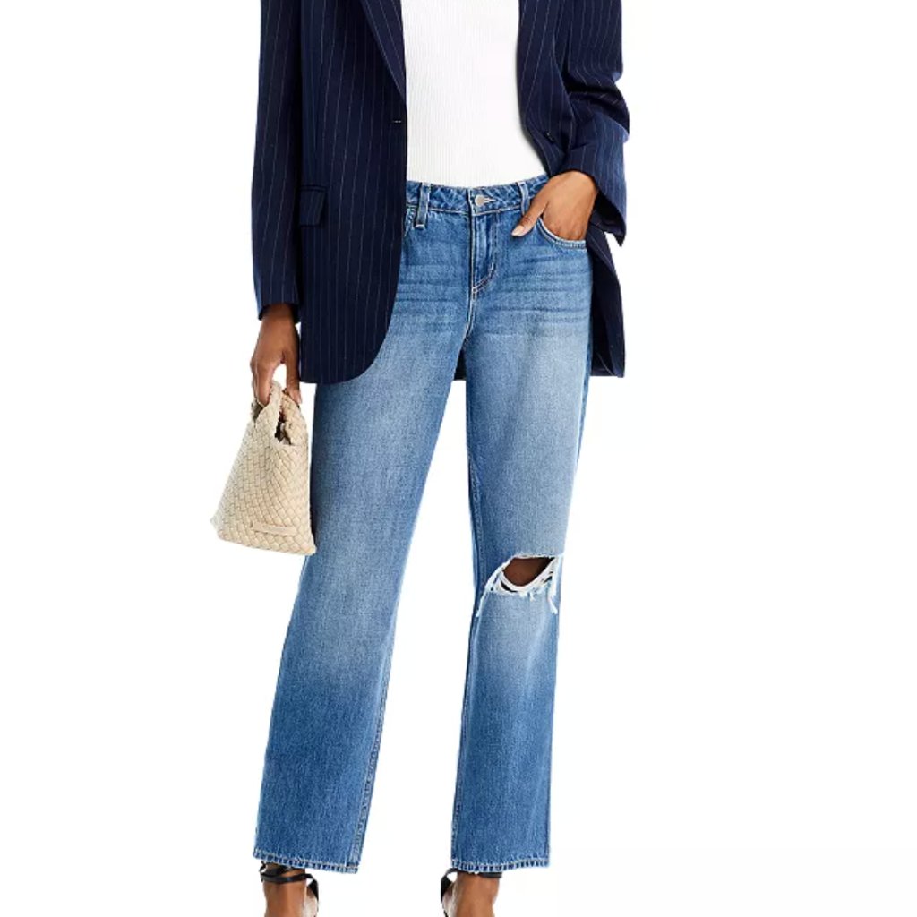 Nevia Mid Rise Slouch Straight Jeans In Hilmar- Nwt